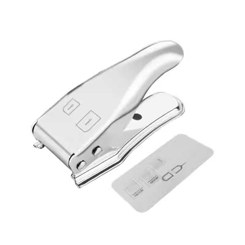 Lubang Professional Mobile Phone Card Cutter 2-in-1 Nano Sim Card Phone Small Card Cutter No Burr Double Blade Suitable for Apple Android Universal Multi-Purpose Card Cutter Pliers