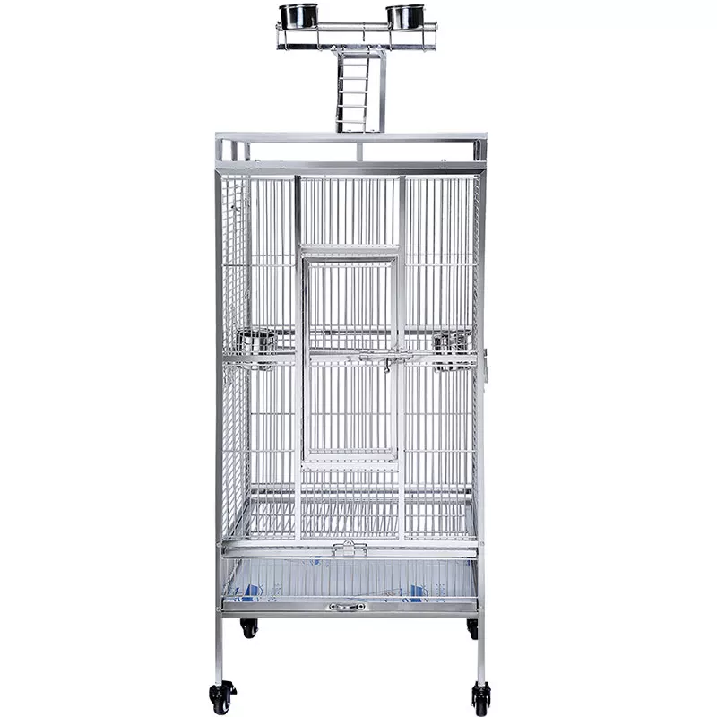 Luxury 304 stainless steel parrot cage large Xuanfeng large villa breeding Alx special parrot cage