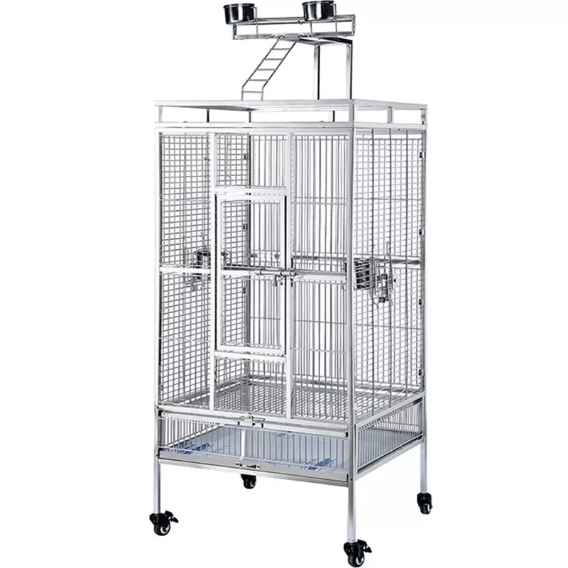 Luxury 304 stainless steel parrot cage large Xuanfeng large villa breeding Alx special parrot cage