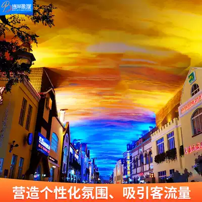 Through-type time tunnel display LED interactive experience Spring, summer, autumn and winter time tunnel curved sky screen