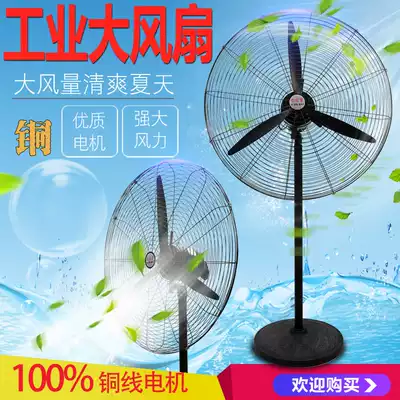 Industrial electric fan powerful floor fan high-power Horn fan commercial workshop factory large wind hanging wall shaking head