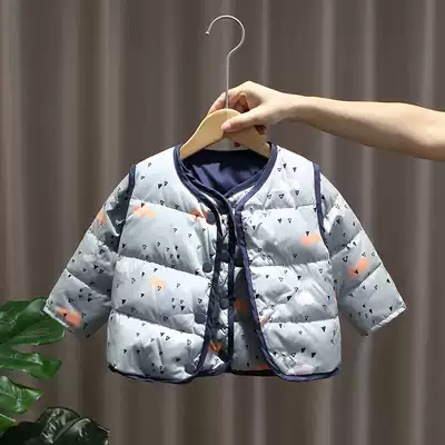 Baby down jacket boys light down inner waistcoat coat 2020 new children white duck down warm top