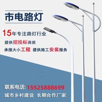 户外6米led路灯杆直杆220V市电路灯定做市政道路路灯球场灯高杆灯