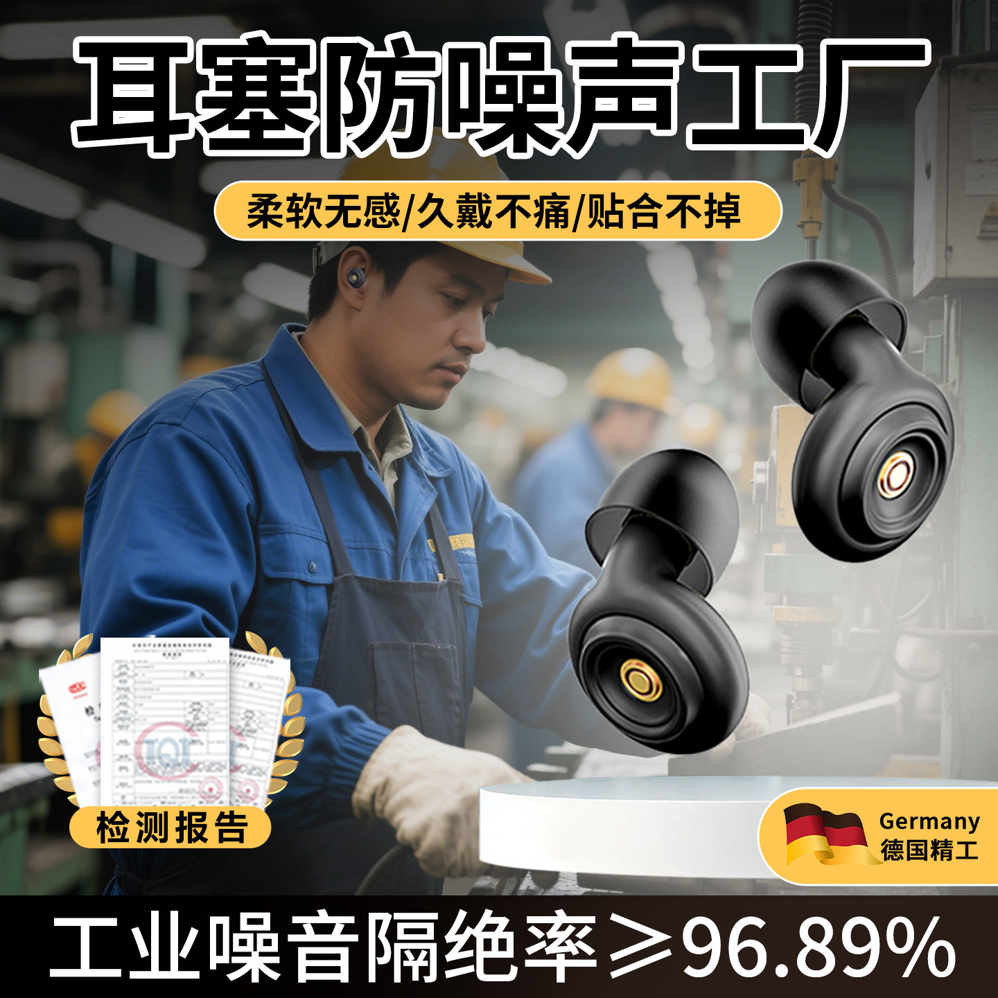 耳塞防噪声工厂工业级强效降噪超级隔音重度防噪音车间用防噪专用