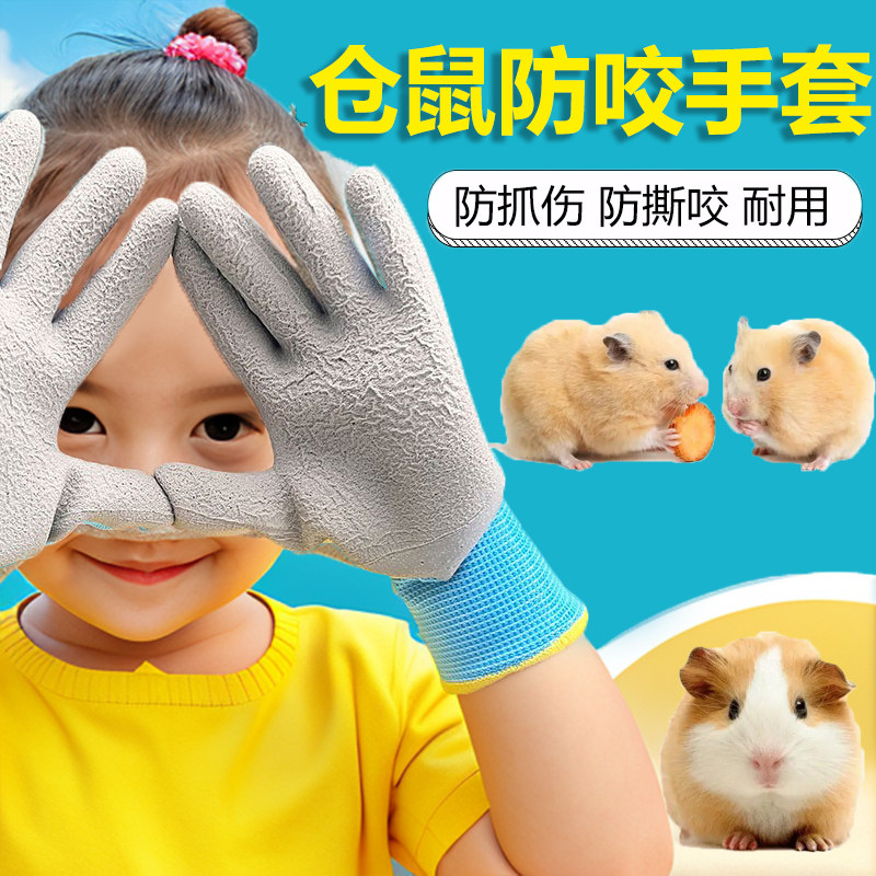 防咬手指手套鹦鹉训狗小宠物仓鼠儿童防猫抓咬金丝熊猫咪狗狗训鸟