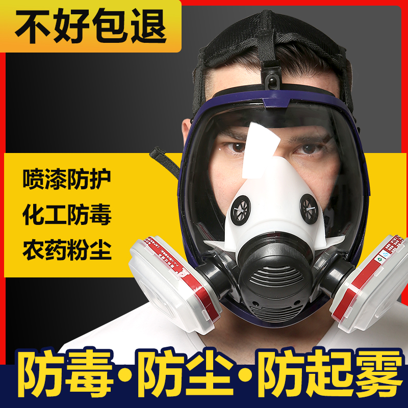 Protective mask, gas mask, full-face mask, special-purpose biochemical dust-proof breathing mask, full-face dust-proof hood