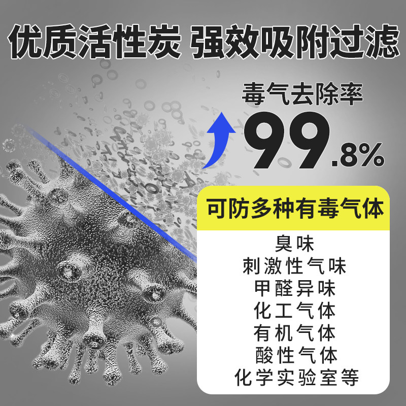 Welder's Special Mask for Coal Mine Welding, Anti-Smoke and Dust, Secondary Protection Welding, Anti-Toxic, Anti-Industrial Dust, Grinding, Spray Painting, Anti-Pneumoconiosis