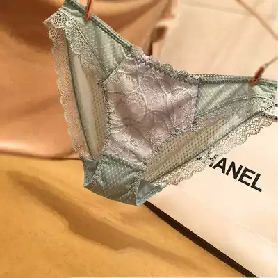 Girls lace female panties 13 women briefs low waist perspective sweet breathable mesh 