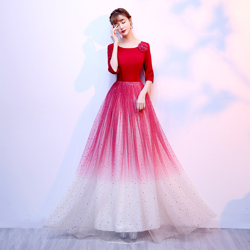 Cantata dress female 2022 new college student graduation welcome dress host modern self-cultivation performance costume