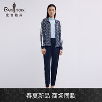 (Italian imported fabric) Bjørn Löfven spring summer 2022 new product womens jacket sporty stand collar coat