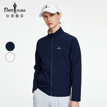 Bøin Löfven Spring Summer Mens Athleisure Stand-Up Collar Jacket Anti-Wrinkle Breathable Casual Comfort Outdoor Long Sleeve Jacket