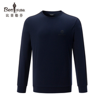 Bjørn Löfven Spring Summer Mens Tops Stylish Casual Letter Print Long Sleeves Crewneck Pullover T-Shirt