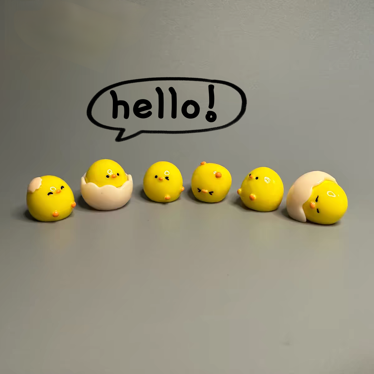 无聊了玩玩小鸡仔微缩玩具办公室汽车摆件解压神器治愈型小鼻嘎