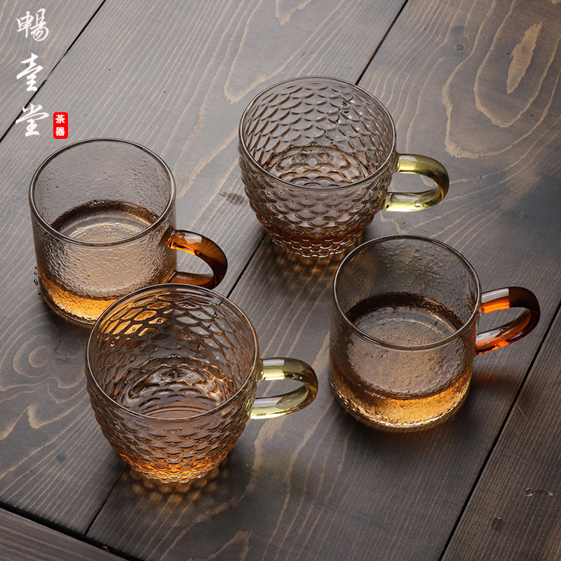 Chang Yitang heat-resistant glass teacup Water cup Tea cup Tea cup Kung Fu tea with small teacup high temperature resistance
