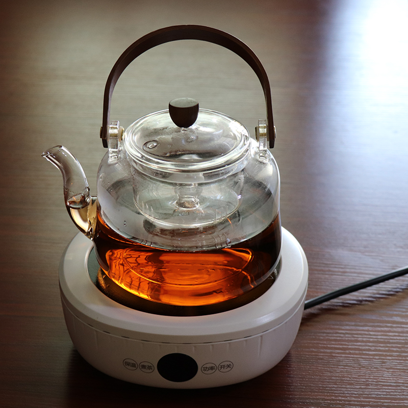 Brisk high temperature resistant glass jug burning kettle Home Tipotle cooking and steaming tea maker Black crystal stove Ming fire is available
