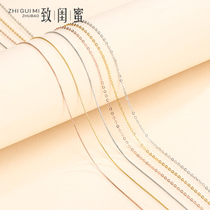 Sterling Silver Necklace Women 925 Sterling Silver Simple Accessories Temperament Plated 18K Gold choker Silver Chain Bare Chain No Pendant