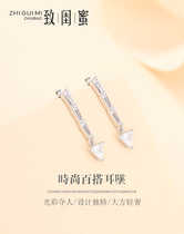 Geometric earrings 2019 new style earrings female temperament Net red earrings sterling silver harbor wind Korea small earrings