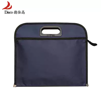 Factory direct B4 double Conference bag handbag canvas poverty alleviation zipper information bag logo custom file bag