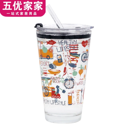 Милый стеклянный детский креативный стакан для школьников, популярно в интернете