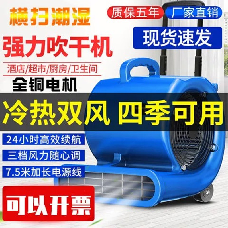 Floor dryer household commercial high-power hall hot and cold hair dryer carpet toilet floor dehumidification mute