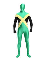 Full bag green and black superhero role-playing Halloween cos Gymnastics Suit Stage Play Out