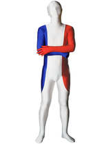 Full-pack skin-tight clothes men and women can wear full-coated beauty body plastic body one-piece clothes coos to serve the national flag printing