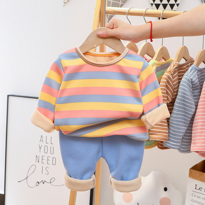 加绒加厚【儿童保暖内衣套装】