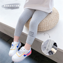 Girls leggings spring and autumn new girl baby trousers middle and small childrens foreign style childrens outer wear Baita little girl pants