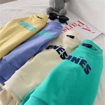 Boys and girls sweater long-sleeved spring and autumn new childrens casual all-match printing childrens clothing baby loose Korean style top