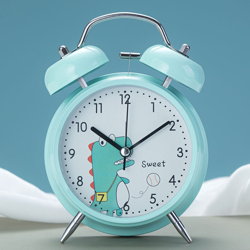Alarm Super loud sound Student alarm clock Mute bed head luminous children's small clock Creative personality simple clock