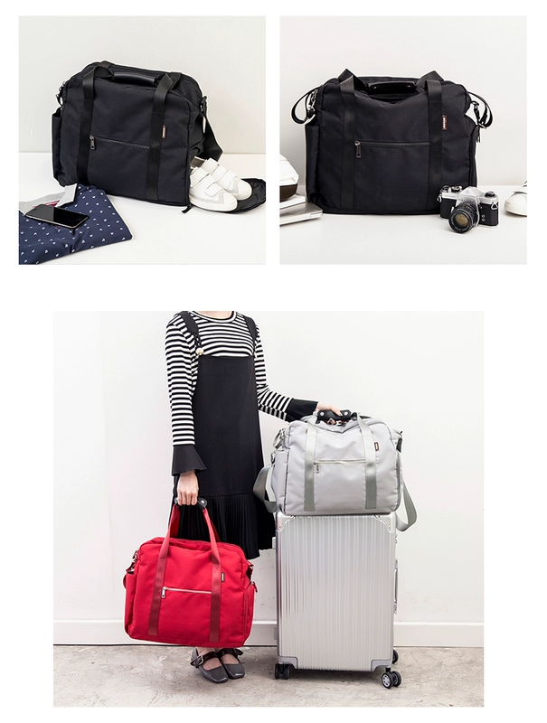 Túi xách tay nữ du lịch dung lượng lớn không thấm nước và nhẹ vai thể thao Túi thể thao nam nhỏ túi hành lý đơn giản nhỏ - Túi du lịch