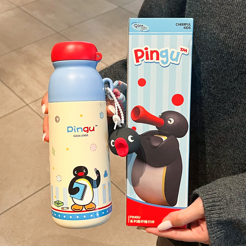 Pingu Penguin Family Double Drink Insulated Cup for Girls New 2026 High-Value Water Bottle Birthday Mid-Autumn Festival Gift Pingu Penguin Family Double Drink Insulated Cup for Girls New 2026 High-Value Water Bottle Birthday Mid-Autumn Festival Gift