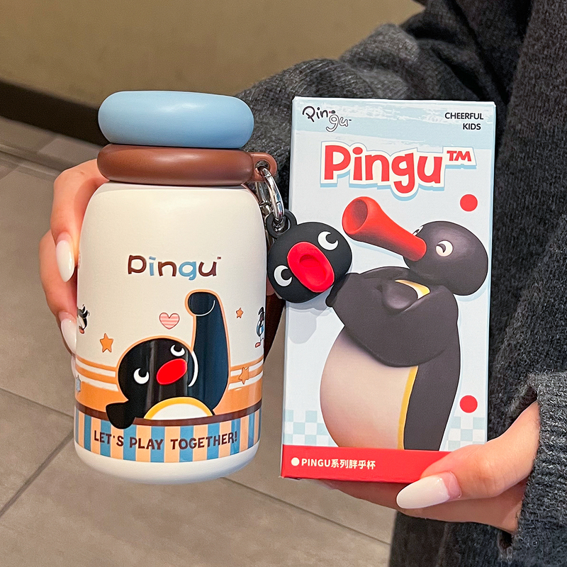 Pingu Penguin Family Couple Insulated Water Bottle for Women 2026 New High-Value Portable Water Cup Birthday Gift Pingu Penguin Family Couple Insulated Water Bottle for Women 2026 New High-Value Portable Water Cup Birthday Gift