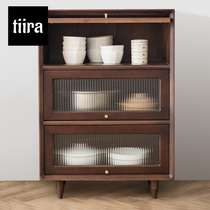 ins style American solid wood bucket cabinet bedroom multi-function stair locker storage household wooden living room wall