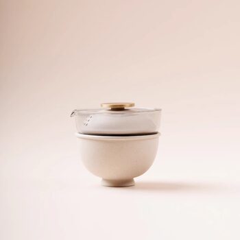 A new style purple sand travel tea set