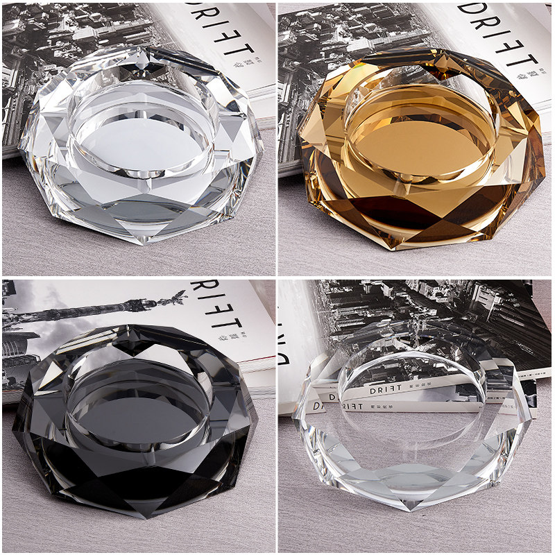 Crystal ashtray bilingual education parrot cup Wu Luke