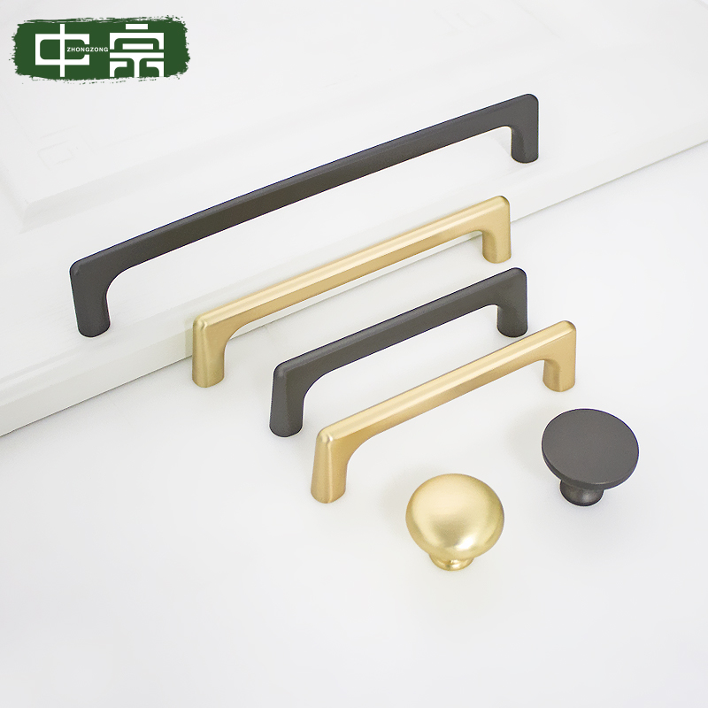 Golden light luxury cabinet door handle modern simple European cabinet closet gray hand drawer hand drawer hand door handle handle