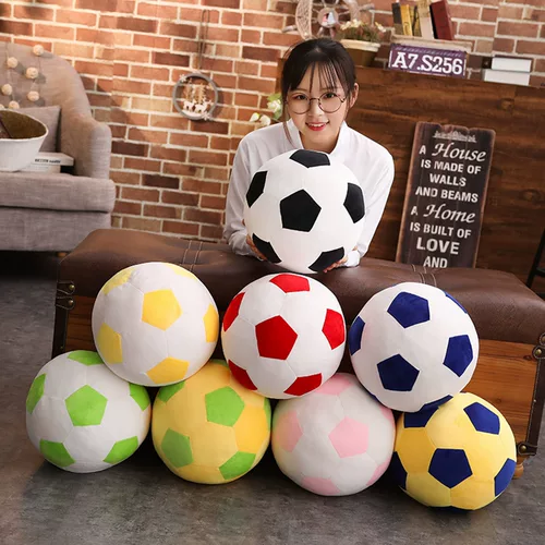 Мультяшная футбольная сферическая подушка, плюшевая игрушка, тряпичная кукла, подарок на день рождения