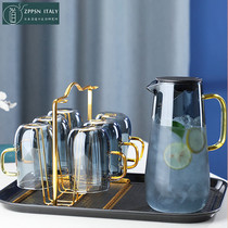 Italian ZPPSN Glass Cold Kettle Household Living Room Large Capacity High Temperature Resistant Nordic Cool White Open Kettle Suit