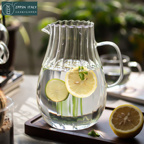 Italian ZPPSN glass cool water jug home high temperature resistant large capacity cup explosion-proof cool white open teapot suit