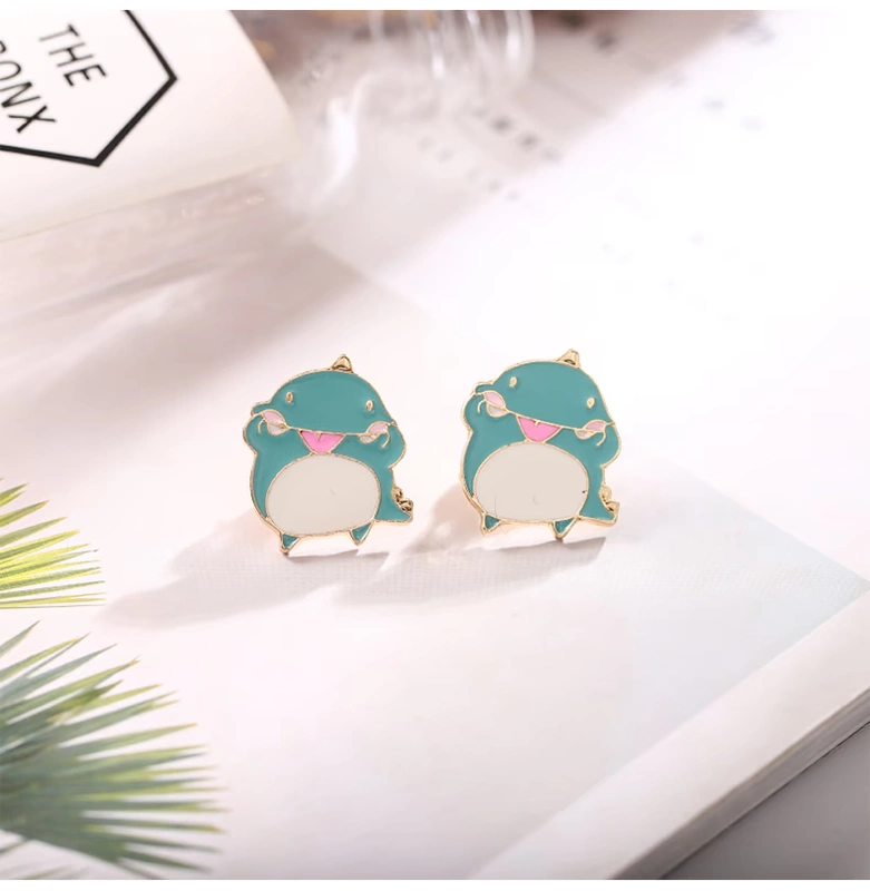 Trâm cài khủng long nhỏ nữ dễ thương cặp đôi Nhật Bản huy hiệu sinh viên bạn gái phim hoạt hình trong triều ghim anime với phụ kiện - Trâm cài