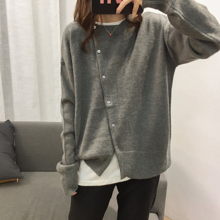 Spring and autumn new knitwear women's cardigan long-sleeved Korean version loose and wild Western style thin sweater jacket