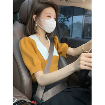 2022 Summer 2022 new Polo - collar knitting shirt Han - Ed Gas Reduction French Superior Color Cover