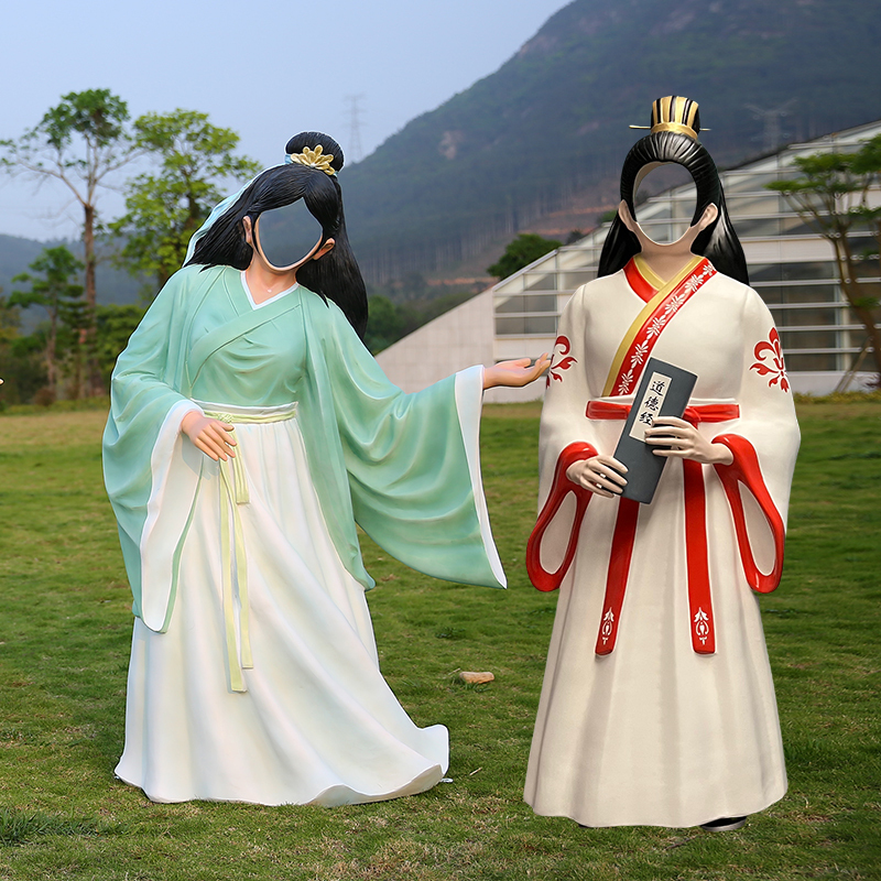Yunnan Dali Internet-Famous Fiberglass Ancient Hanfu Figure Sculpture with Exposed Face, Faceless Portrait, Scenic Spot Photo Prop Yunnan Dali Internet-Famous Fiberglass Ancient Hanfu Figure Sculpture with Exposed Face, Faceless Portrait, Scenic Spot Photo Prop