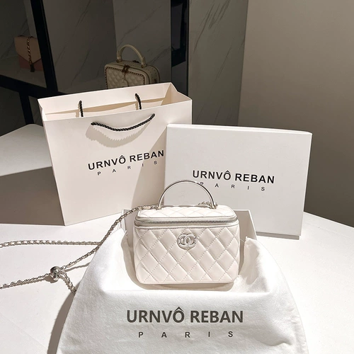 URNVO REBAN Коробка на цепочке, сумка на одно плечо, косметичка, маленькая сумка через плечо, из натуральной кожи