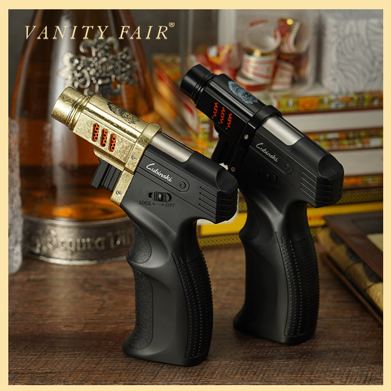 VANITY FAIR windproof lighter inflatable blue flame spray gun creative gift gun cigar lighter