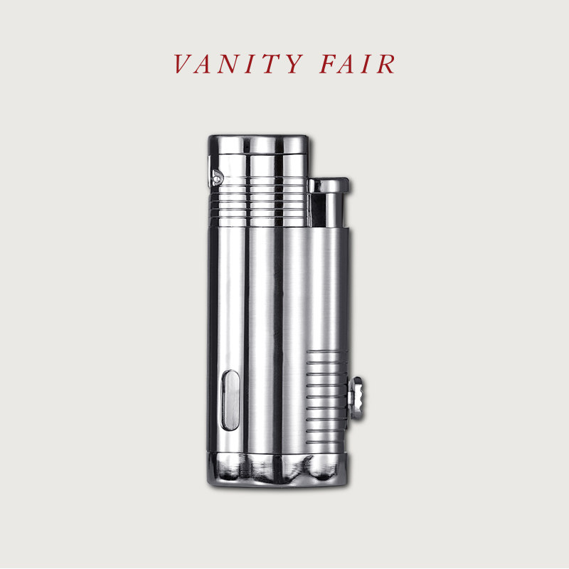 VANITYFAIR cigar lighter windproof lighter inflatable creative three straight punch cigarette lighter with cigar drill