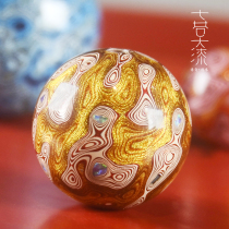 Qixiang large lacquer beads high-quality thousand-layer rhinoceros skin opal inlaid filigree high-quality intangible cultural heritage handicraft Fuzhou lacquerware
