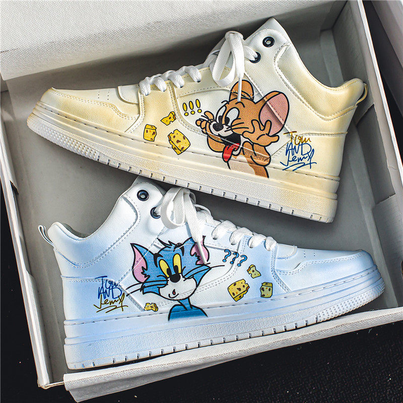 High Bunch Shoes Summer 2023 New Junior High School Students Sports Casual Board Shoes Small Crowdcartoon Cartoon Mandarin Tide Shoes-Taobao