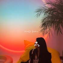 Mooli home new ins blue ocean sunset light projection floor lamp ins net red bedroom mood light